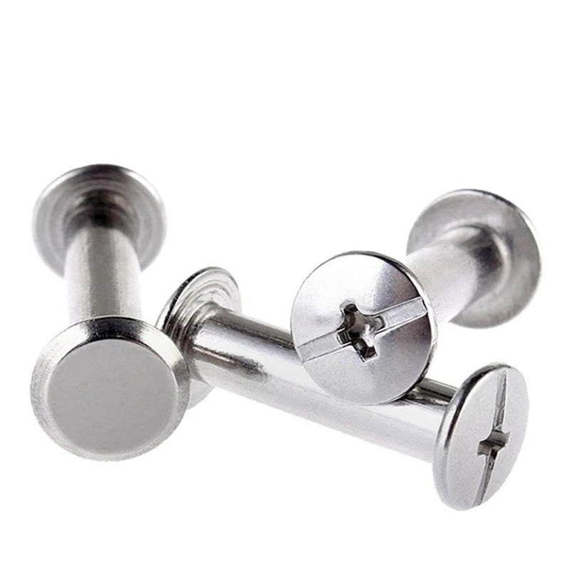 M4 Chicago Screws 100 Sets 304 Stainless Steel Binding Post For Leather Bag Photo Album Books - Image 3